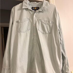 Lucky Brand Women’s XL Denim Long Sleeve Button Up Shirt Cotton Front Pockets